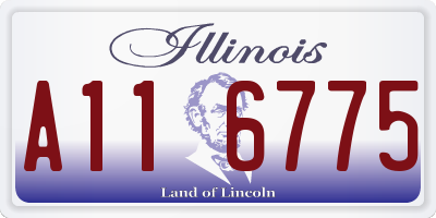 IL license plate A116775