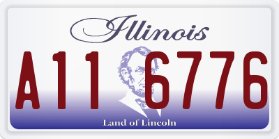 IL license plate A116776