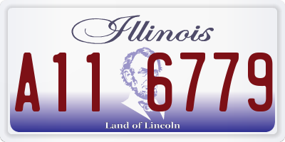 IL license plate A116779