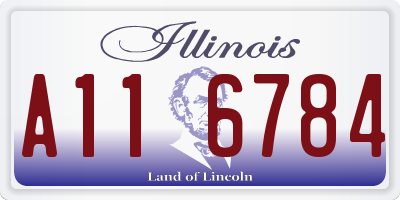 IL license plate A116784