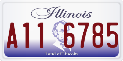 IL license plate A116785