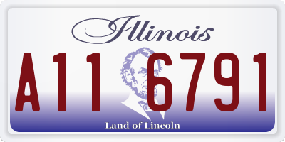 IL license plate A116791
