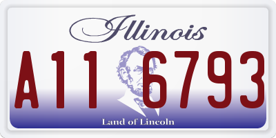 IL license plate A116793