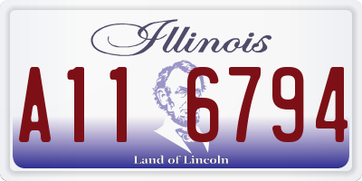 IL license plate A116794