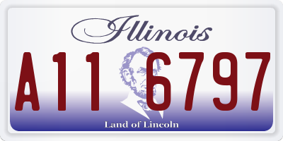 IL license plate A116797