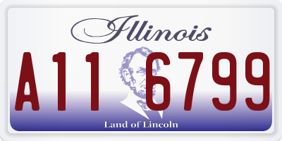IL license plate A116799