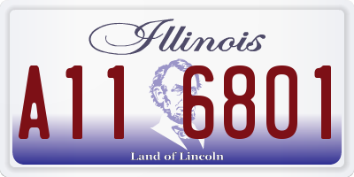 IL license plate A116801