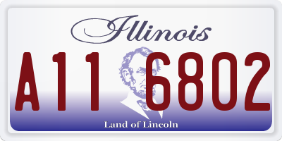 IL license plate A116802