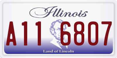 IL license plate A116807