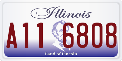 IL license plate A116808