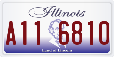 IL license plate A116810