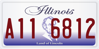 IL license plate A116812