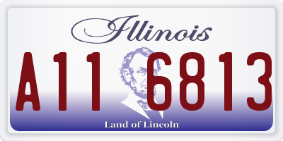 IL license plate A116813