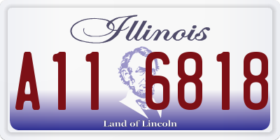 IL license plate A116818