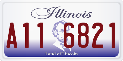 IL license plate A116821