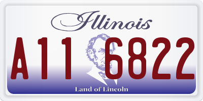 IL license plate A116822