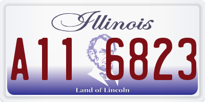 IL license plate A116823