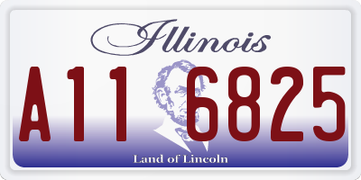 IL license plate A116825