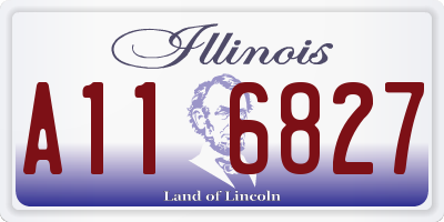 IL license plate A116827