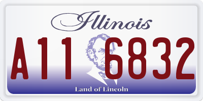 IL license plate A116832
