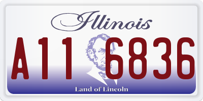 IL license plate A116836