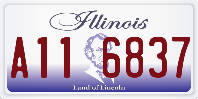 IL license plate A116837