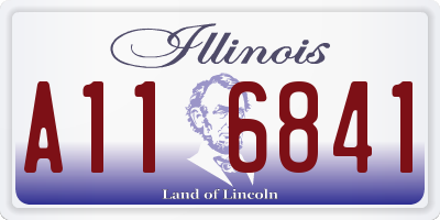 IL license plate A116841