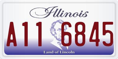IL license plate A116845