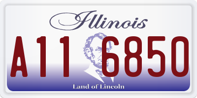 IL license plate A116850