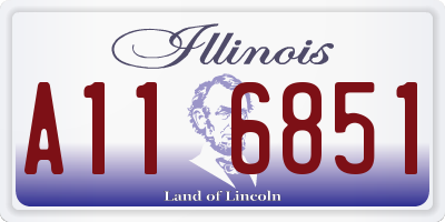 IL license plate A116851