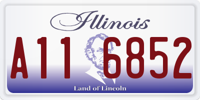 IL license plate A116852
