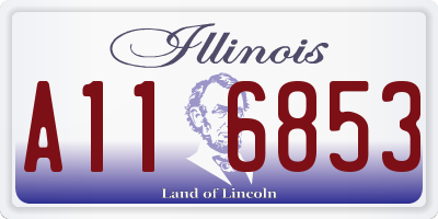 IL license plate A116853
