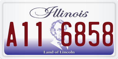 IL license plate A116858
