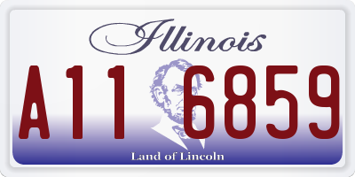 IL license plate A116859