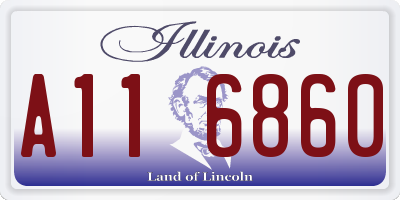 IL license plate A116860