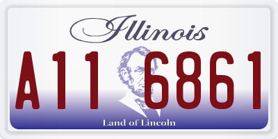 IL license plate A116861