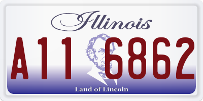 IL license plate A116862