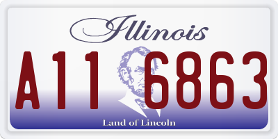 IL license plate A116863