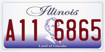 IL license plate A116865