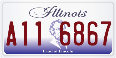 IL license plate A116867