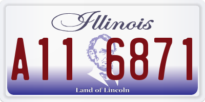 IL license plate A116871