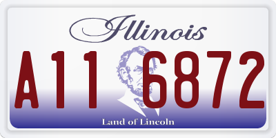 IL license plate A116872