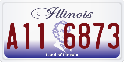 IL license plate A116873