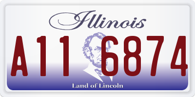 IL license plate A116874