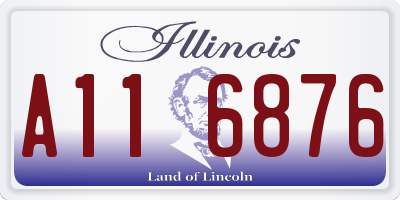 IL license plate A116876