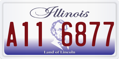 IL license plate A116877