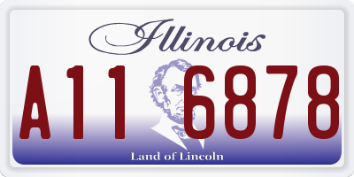 IL license plate A116878