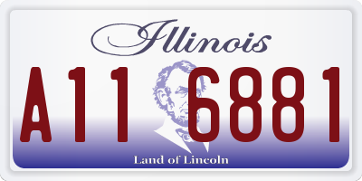IL license plate A116881