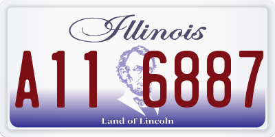 IL license plate A116887