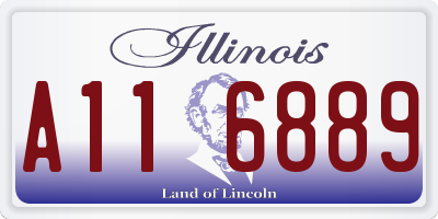 IL license plate A116889